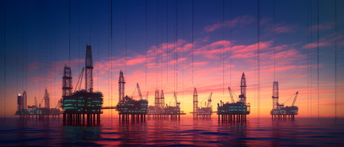 Petroleum and logistics with a colorful background imagery