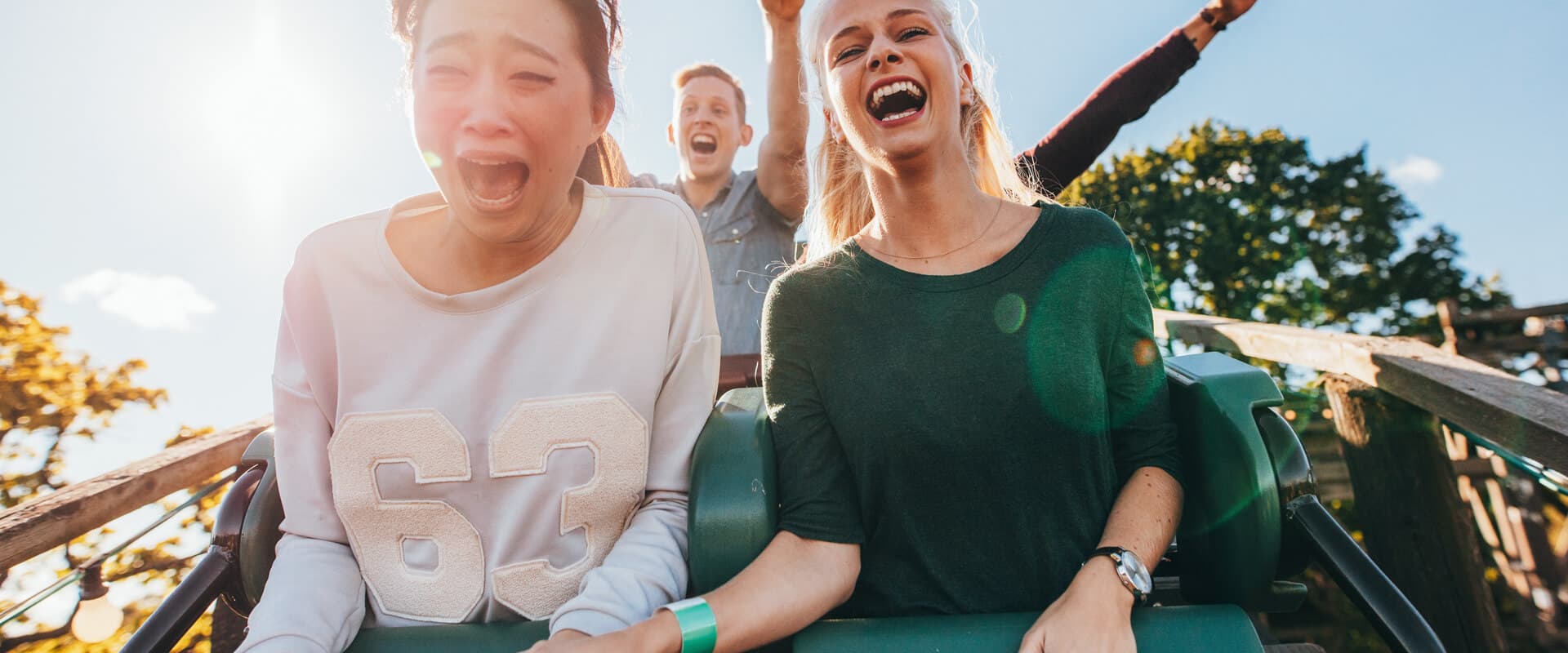 People in a Theme Park